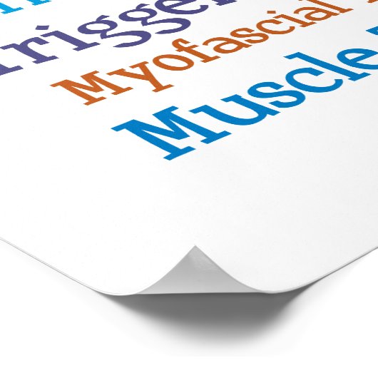 Massage Therapy Word Collage Cloud ポスター (角)