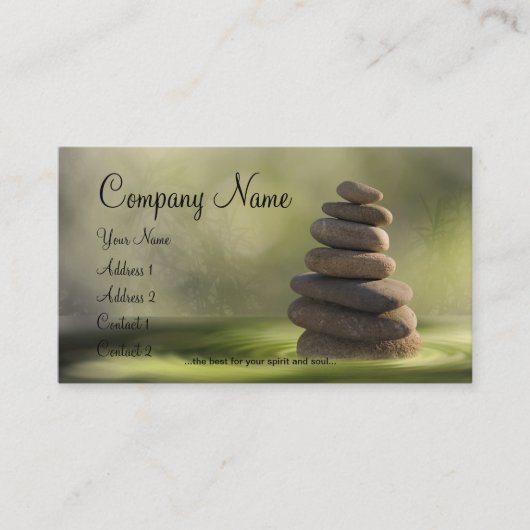Massage,Zen,Spa,Wellness Visitenkarten 名刺 (正面)