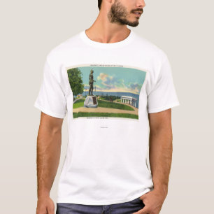 Massasoitの彫像のコールズの丘の眺め Tシャツ