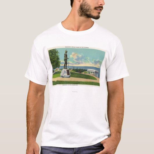 Massasoitの彫像のコールズの丘の眺め Tシャツ (正面)