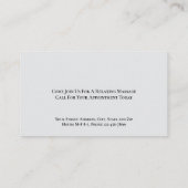 Masseuse Massage Therapy Therapist Business Card 名刺 (裏面)