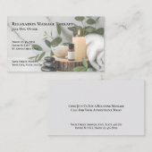 Masseuse Massage Therapy Therapist Business Card 名刺 (正面/裏面)