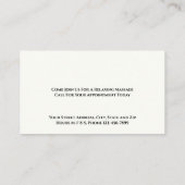 Masseuse Massage Therapy Therapist Business Card 名刺 (裏面)