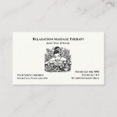 Masseuse Massage Therapy Therapist Business Card 名刺 (正面)