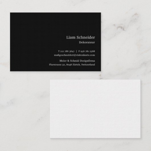 maßgesch Modern Professionell Schwarz Quadrate 名刺 (正面/裏面)