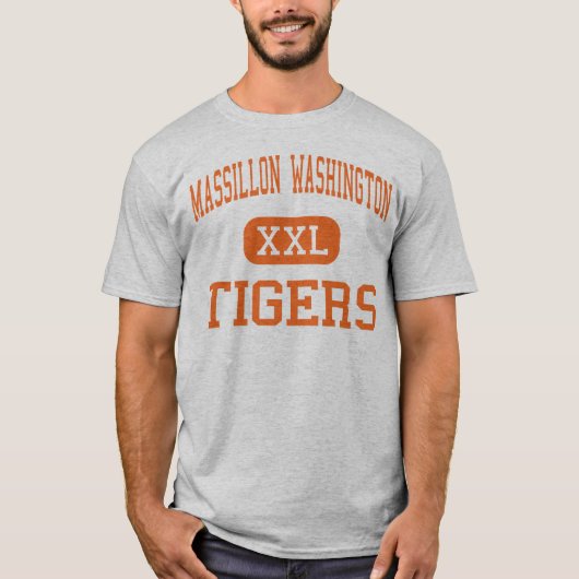 Massillonワシントン州-トラ-高Massillon Tシャツ (正面)