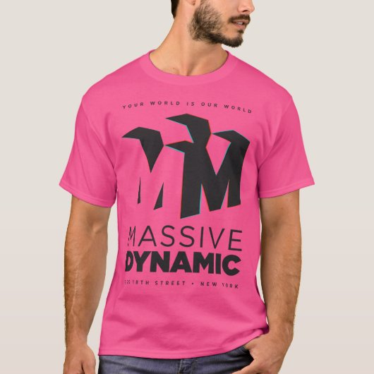 Massive Dynamic（ブラックバージョン） Tシャツ (正面)