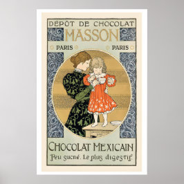 Masson Chocolat Mexicain Vintage Food&Drink Poster ポスター