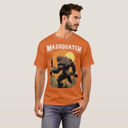 Massquatch Funny Workout Gym Sasquatch Weightlifte Tシャツ (正面フル)