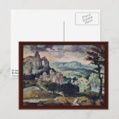 Massys Cornelisによる風景の中の聖ジェローム ポストカード (正面/裏面)
