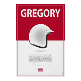 Masten Gregory Racing Helmet ポスター