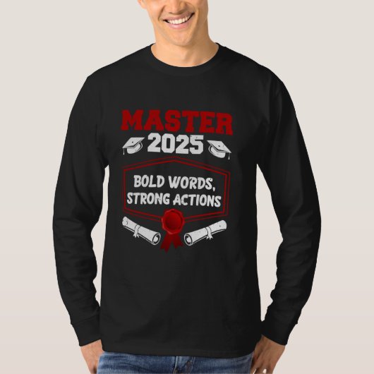 MASTER 2025言葉はっきりした強力なアクションMASTERおもしろい Tシャツ (正面)