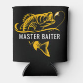 Master Baiter - Funny Fishing T-ShirtLightweight,  缶クーラー (正面)