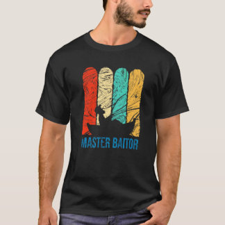 Master Baiter Vintage Bass Fishing Fisherman Men Tシャツ