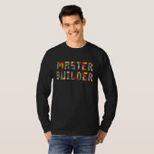 MASTER BUILDERキッズおもしろい建物ブロック玩具Gif Tシャツ (正面フル)
