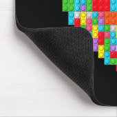 Master Builder Block Brick Building Heart Valentin マウスパッド (コーナー)