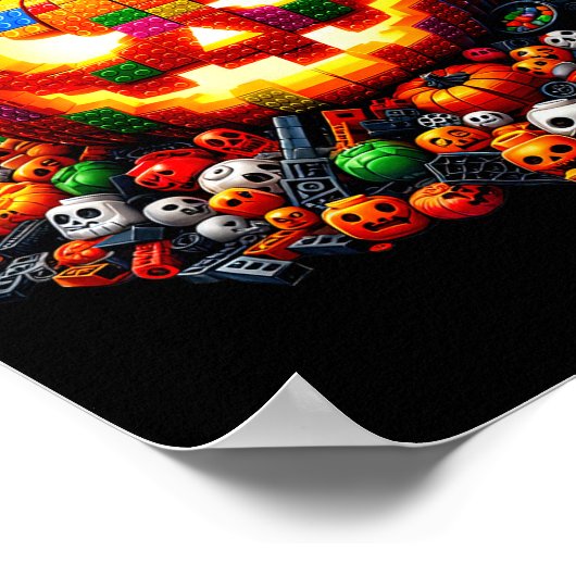 Master Builder Blocks Bricks Building Pumpkin Hall ポスター (角)