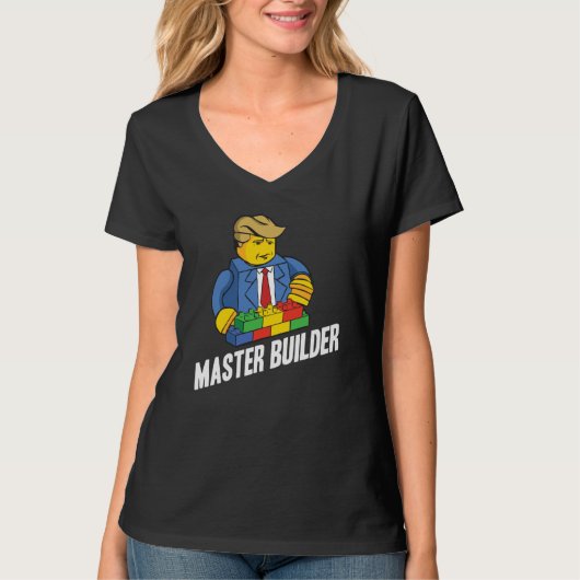 Master Builder Building Blocks Men Women Youth  28 Tシャツ (正面)