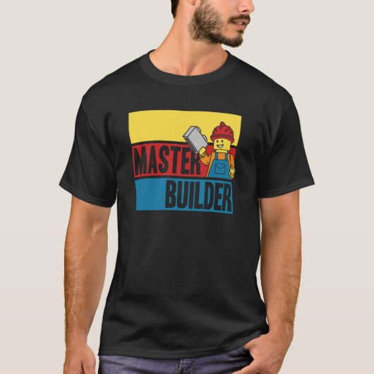 Master Builder Building Blocks Men Women Youth Tシャツ (正面)
