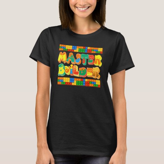 Master Builder Cool Builder Building Blocks Set To Tシャツ (正面)