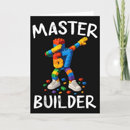 Master Builder Dabbing 67 Meme Building Blocks Bri カード (正面)