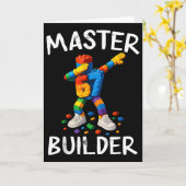 Master Builder Dabbing 67 Meme Building Blocks Bri カード (黄色い花)