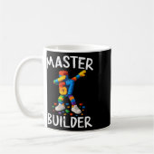 Master Builder Dabbing 67 Meme Building Blocks Bri コーヒーマグカップ (左)