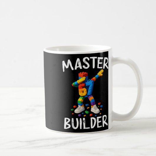 Master Builder Dabbing 67 Meme Building Blocks Bri コーヒーマグカップ (右)