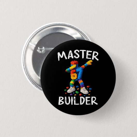 Master Builder Dabbing 67 Meme Building Blocks Bri 缶バッジ (正面&裏面)