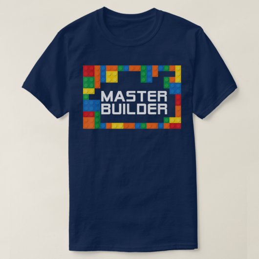 Master Builder Engineer Big Building Blocks Build Tシャツ (デザイン正面)