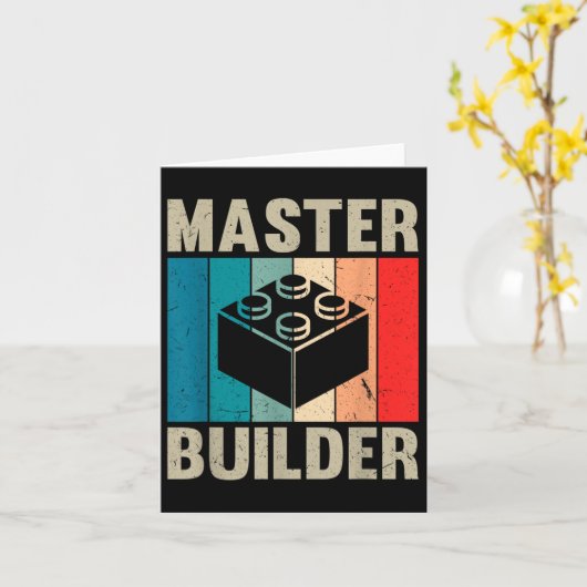 Master Builder Recto Boys Building Blocks Set Toys カード (黄色い花)