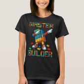 Master Builder Tee Dabbing Blocks Bricks Building  Tシャツ (正面)