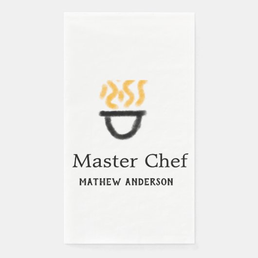 Master chef add name black pan yellow fire fume co (正面)