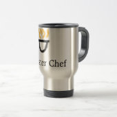 Master chef add name black pan yellow fire fume co トラベルマグ (正面右)
