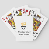 Master chef add name black pan yellow fire fume co トランプ (裏面)