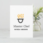 Master chef add name black pan yellow fire fume co 招待状 (スタンド正面)