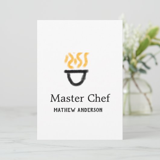 Master chef add name black pan yellow fire fume co 招待状 (スタンド正面)