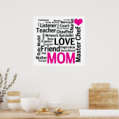 Master Chef Mom - 数々の – タスクの実行 – すべての母親 ポスター (キッチン)