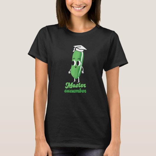 Master Cucumber Vegetarian Vegetable Veggies Vegan Tシャツ (正面)