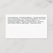 Master Electricianクール名刺 名刺 (裏面)