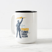 Master Electrician Gift - Heroic Lightning ツートーンマグカップ (正面左)