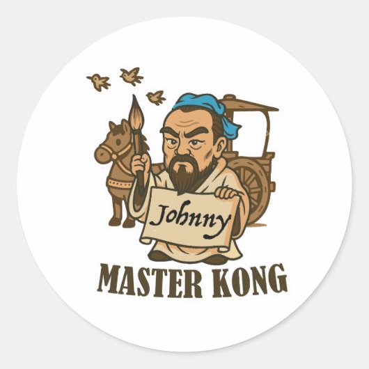Master Kong Writes Johnny – Ancient Wisdom, Modern ラウンドシール (正面)