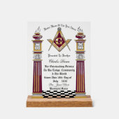 Master Masons of the Year Award アクリルサイン (正面)