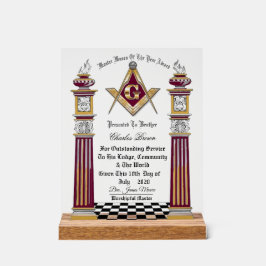 Master Masons of the Year Award アクリルサイン