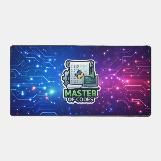 Master of Codes デベロッパー ノートパソコン スリーブ - Python デスクマット (正面)
