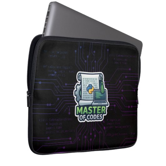 Master of Codes Developer Laptop Sleeve - Python ラップトップスリーブ (正面右)