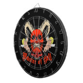 Master of Hell Gothic Skull and Cherubs Design ダーツボード (正面右)