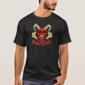 Master of Hell Gothic Skull and Cherubs Design Tシャツ (正面)
