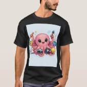 Master of Multitasking: Creative Octopus Sticker Tシャツ (正面)