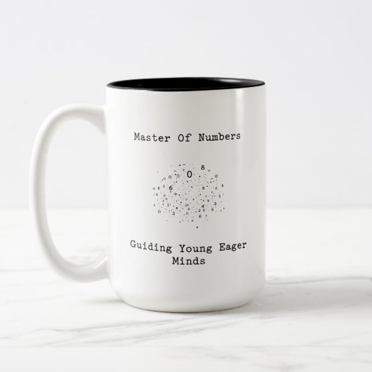 Master of Numbers Guiding Young Minds Design ツートーンマグカップ (左)